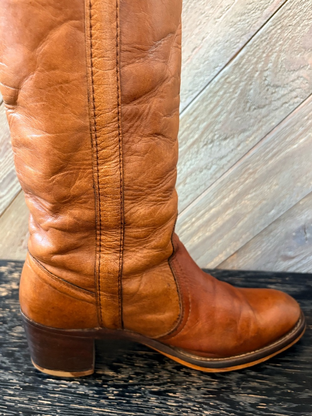 RARE Vintage Black Label Frye Campus Cowgirl Boots, Made in USA, Size 6.5, #8555 - Picture 7 of 14
